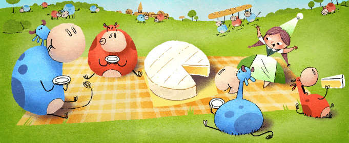 تغییر لوگو گوگل به مناسبت سالگرد تولد کاشف پنیر کاممبرت فرانسوی ۲۵۶ ساله